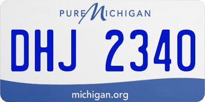 MI license plate DHJ2340