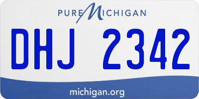 MI license plate DHJ2342