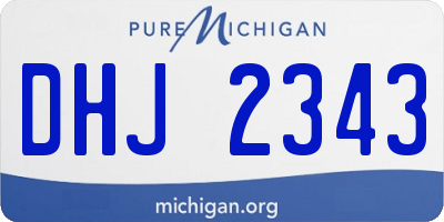 MI license plate DHJ2343