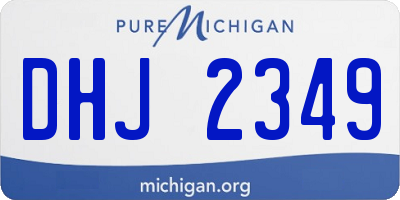 MI license plate DHJ2349