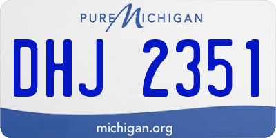 MI license plate DHJ2351