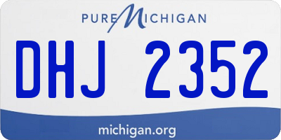 MI license plate DHJ2352