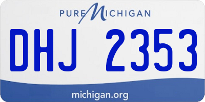MI license plate DHJ2353
