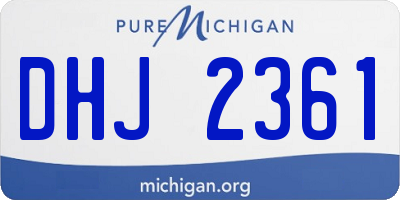MI license plate DHJ2361
