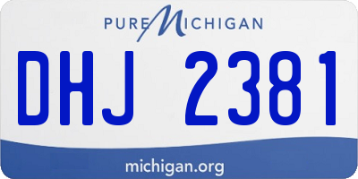 MI license plate DHJ2381