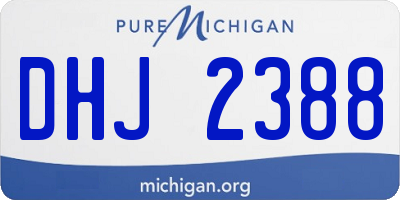 MI license plate DHJ2388