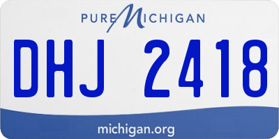 MI license plate DHJ2418