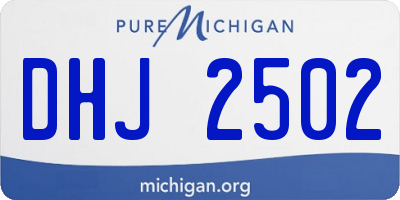 MI license plate DHJ2502