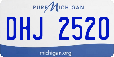 MI license plate DHJ2520