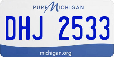 MI license plate DHJ2533
