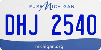 MI license plate DHJ2540