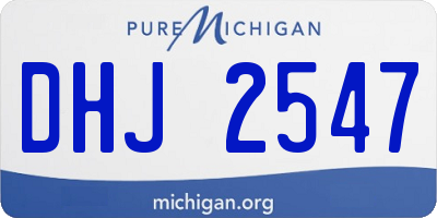 MI license plate DHJ2547