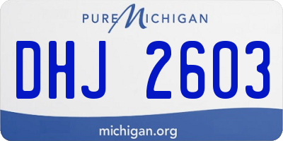 MI license plate DHJ2603