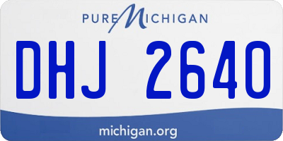 MI license plate DHJ2640
