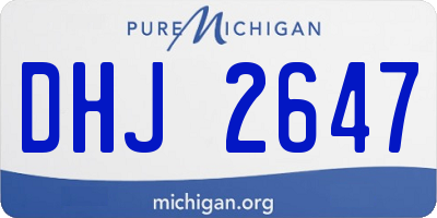 MI license plate DHJ2647