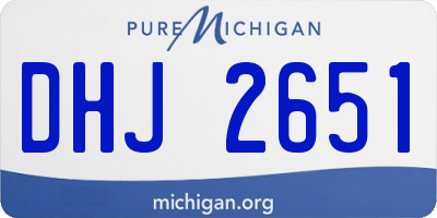 MI license plate DHJ2651