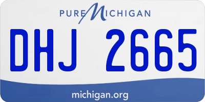 MI license plate DHJ2665