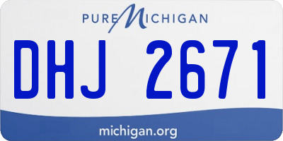 MI license plate DHJ2671