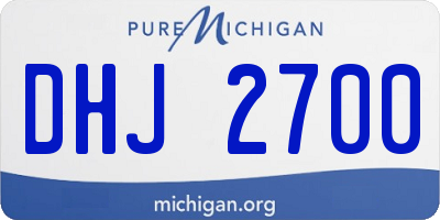 MI license plate DHJ2700