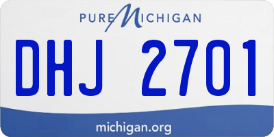 MI license plate DHJ2701