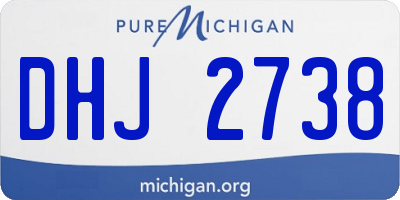 MI license plate DHJ2738