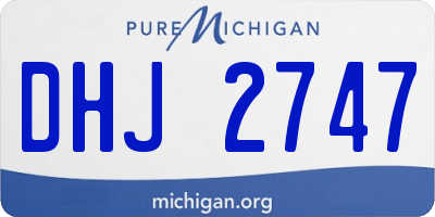 MI license plate DHJ2747