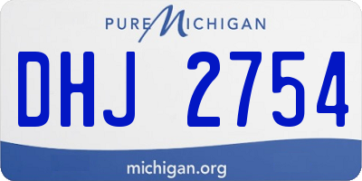 MI license plate DHJ2754
