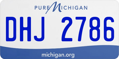 MI license plate DHJ2786