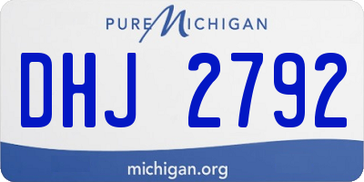 MI license plate DHJ2792