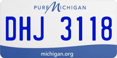 MI license plate DHJ3118