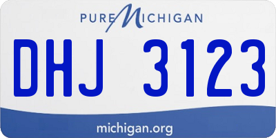 MI license plate DHJ3123