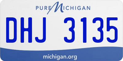 MI license plate DHJ3135