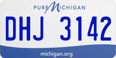 MI license plate DHJ3142