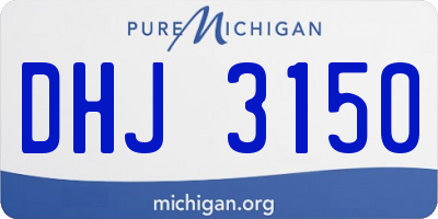 MI license plate DHJ3150