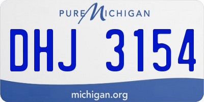 MI license plate DHJ3154