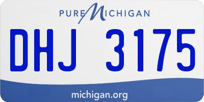 MI license plate DHJ3175