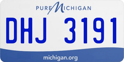 MI license plate DHJ3191