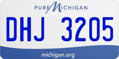 MI license plate DHJ3205