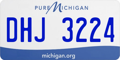 MI license plate DHJ3224