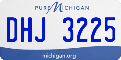 MI license plate DHJ3225