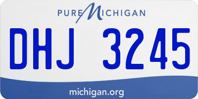 MI license plate DHJ3245