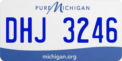 MI license plate DHJ3246