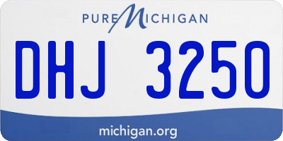 MI license plate DHJ3250