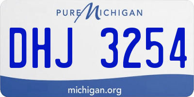 MI license plate DHJ3254
