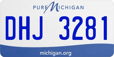 MI license plate DHJ3281