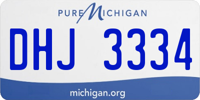 MI license plate DHJ3334