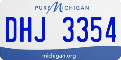 MI license plate DHJ3354