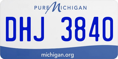 MI license plate DHJ3840