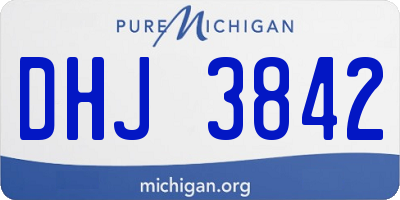 MI license plate DHJ3842