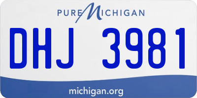 MI license plate DHJ3981